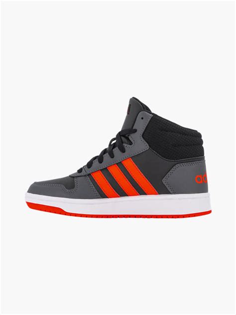 (adidas) Grijze hoge sneaker HOOPS 2.0 MID van Grijs 